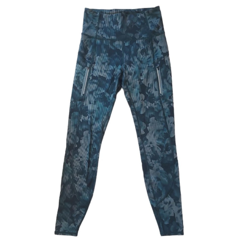 Athleta Leggings Rainier Printed Tight Spliced Floral Minimalistic XS - Picture 7 of 12